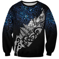 Maori Matariki Sweatshirt Landscape Styled Fern - Galaxy