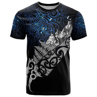 Maori Matariki T Shirt Landscape Styled Fern - Galaxy