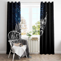 Maori Matariki Window Curtain Landscape Styled Fern - Galaxy