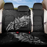 Maori Matariki Back Car Seat Cover Landscape Styled Fern - Monochrome LT7 One Size Black - Polynesian Pride