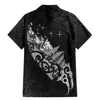 Maori Matariki Family Matching Mermaid Dress and Hawaiian Shirt Landscape Styled Fern - Monochrome LT7 - Polynesian Pride