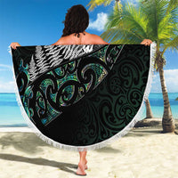 Maori Matariki Beach Blanket Landscape Styled Fern - Paua Shell