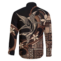 Samoa Manuia le Aso Tuto'atasi Family Matching Puletasi and Hawaiian Shirt Siapo Mamanu Mix Tatau Marlin LT7 - Polynesian Pride