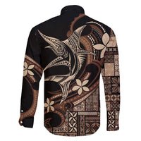 Samoa Manuia le Aso Tuto'atasi Family Matching Short Sleeve Bodycon Dress and Hawaiian Shirt Siapo Mamanu Mix Tatau Marlin LT7 - Polynesian Pride