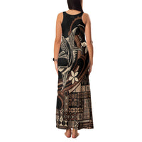 Samoa Manuia le Aso Tuto'atasi Family Matching Tank Maxi Dress and Hawaiian Shirt Siapo Mamanu Mix Tatau Marlin LT7 - Polynesian Pride
