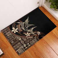 Samoa Manuia le Aso Tuto'atasi Rubber Doormat Siapo Mamanu Mix Tatau Marlin