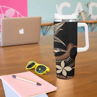 Samoa Manuia le Aso Tuto'atasi Tumbler With Handle Siapo Mamanu Mix Tatau Marlin