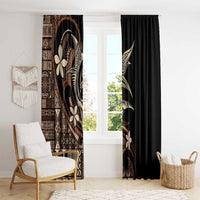 Samoa Manuia le Aso Tuto'atasi Window Curtain Siapo Mamanu Mix Tatau Marlin