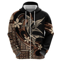 Samoa Manuia le Aso Tuto'atasi Zip Hoodie Siapo Mamanu Mix Tatau Marlin