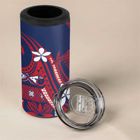Samoa Manuia le Aso Tuto'atasi 4 in 1 Can Cooler Tumbler Siapo Mamanu Mix Tatau Marlin - Flag Color LT7 - Polynesian Pride