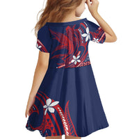 Samoa Manuia le Aso Tuto'atasi Family Matching Off Shoulder Maxi Dress and Hawaiian Shirt Siapo Mamanu Mix Tatau Marlin - Flag Color LT7 - Polynesian Pride