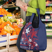 Samoa Manuia le Aso Tuto'atasi Grocery Bag Siapo Mamanu Mix Tatau Marlin - Flag Color