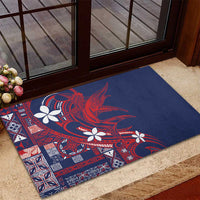 Samoa Manuia le Aso Tuto'atasi Rubber Doormat Siapo Mamanu Mix Tatau Marlin - Flag Color