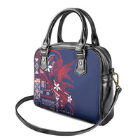 Samoa Manuia le Aso Tuto'atasi Shoulder Handbag Siapo Mamanu Mix Tatau Marlin - Flag Color