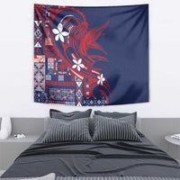Samoa Manuia le Aso Tuto'atasi Tapestry Siapo Mamanu Mix Tatau Marlin - Flag Color