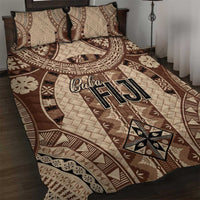 Bula Fiji Vintage Quilt Bed Set Brown Masi Motifs