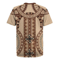 Bula Fiji Vintage Rugby Jersey Brown Masi Motifs