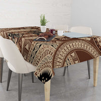 Bula Fiji Vintage Tablecloth Brown Masi Motifs