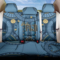 Bula Fiji Vintage Back Car Seat Cover Prussian Blue Masi Motifs LT7 One Size Prussian Blue - Polynesian Pride