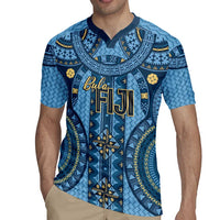 Bula Fiji Vintage Rugby Jersey Prussian Blue Masi Motifs