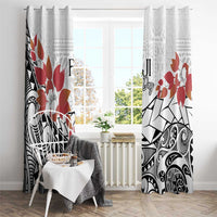 Bula Fiji Day Window Curtain Tagimaucia on Masi Pattern