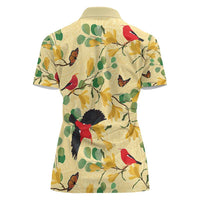 Aloha Hawaii Women Polo Shirt I'iwi on Mamane Pastel Cream