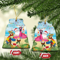 Have Yourself A Beachy Little Christmas Ceramic Ornament with Santa Chilling - Polynesian Pride