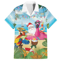 Have Yourself A Beachy Little Christmas Family Matching Off The Shoulder Long Sleeve Dress and Hawaiian Shirt with Santa Chilling LT7 Dad's Shirt - Short Sleeve Colorful - Polynesian Pride