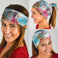 Have Yourself A Beachy Little Christmas Neck Gaiter with Santa Chilling - Polynesian Pride