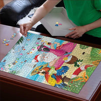 Have Yourself A Beachy Little Christmas Puzzle with Santa Chilling LT7 - Polynesian Pride