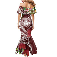 Aloha Hawaii Big Island Family Matching Mermaid Dress and Hawaiian Shirt Ohia Lehua Wahine LT7 - Polynesian Pride