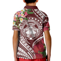 Aloha Hawaii Big Island Kid Polo Shirt Ohia Lehua Wahine