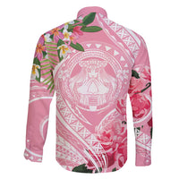 Aloha Hawaii Maui Family Matching Long Sleeve Bodycon Dress and Hawaiian Shirt Goddess Lokelani Rose LT7 - Polynesian Pride