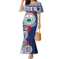 Samoa Rugby Personalized Family Matching Mermaid Dress and Hawaiian Shirt Toa Samoa Myriad Siapo