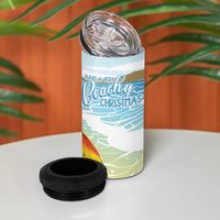 Have A Very Beach Christmas 4 in 1 Can Cooler Tumbler Parrot By Lehua Flower - Polynesian Pride
