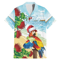 Have A Very Beach Christmas Family Matching Mermaid Dress and Hawaiian Shirt Parrot By Lehua Flower LT7 Dad's Shirt - Short Sleeve Art - Polynesian Pride