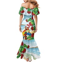 Have A Very Beach Christmas Family Matching Mermaid Dress and Hawaiian Shirt Parrot By Lehua Flower LT7 - Polynesian Pride