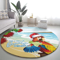 Have A Very Beach Christmas Round Carpet Parrot By Lehua Flower LT7 - Polynesian Pride