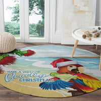 Have A Very Beach Christmas Round Carpet Parrot By Lehua Flower LT7 - Polynesian Pride