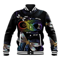 Personalised Polynesian Memorial Baseball Jacket Your Wings Were Ready But My Heart Was Not