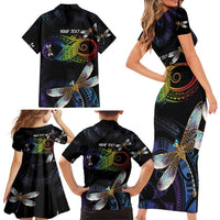 Personalised Polynesian Memorial Family Matching Short Sleeve Bodycon Dress and Hawaiian Shirt Your Wings Were Ready But My Heart Was Not LT7 - Polynesian Pride