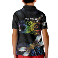 Personalised Polynesian Memorial Kid Polo Shirt Your Wings Were Ready But My Heart Was Not