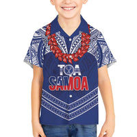 Toa Samoa Rugby Custom Family Matching Off Shoulder Short Dress and Hawaiian Shirt Ulafala Mix Nifo'oti - Polynesian Pride