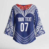 Toa Samoa Rugby Custom Kimono Sleeve Blouse Ulafala Mix Nifo'oti - Polynesian Pride