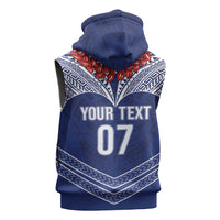Toa Samoa Rugby Custom Sleeveless Zip Hoodie Ulafala Mix Nifo'oti - Polynesian Pride