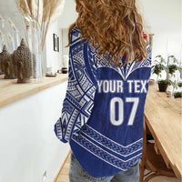 Toa Samoa Rugby Custom Women Casual Shirt Ulafala Mix Nifo'oti - Polynesian Pride