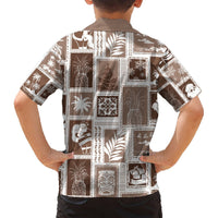 Hawaii Christmas Retro Patchwork Hawaiian Shirt Brown LT7 - Polynesian Pride