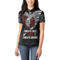 Maori Hongi Toitu Te Tiriti Women Polo Shirt Tangata Tiriti Stand With Tangata Whenua LT7 - Polynesian Pride