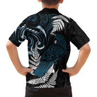 New Zealand Tui Bird Family Matching Tank Maxi Dress and Hawaiian Shirt Maori Kowhaiwhai LT7 - Polynesian Pride