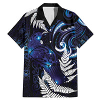 New Zealand Maori Matariki Family Matching Mermaid Dress and Hawaiian Shirt Tui Bird Galaxy LT7 Dad's Shirt - Short Sleeve Galaxy - Polynesian Pride